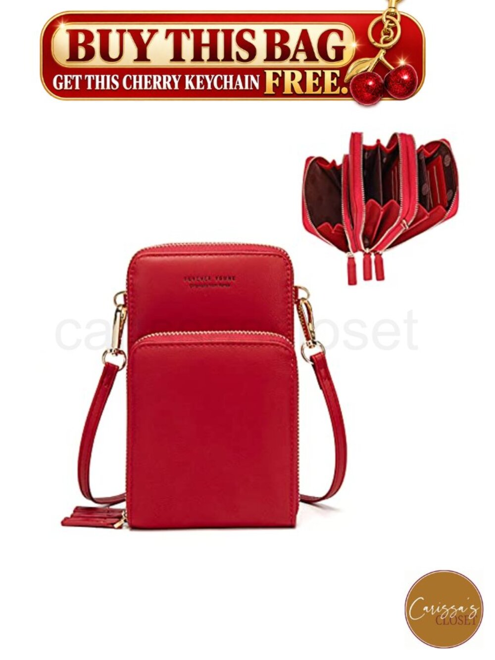✨ myfriday Crossbody Phone Purse Synthetic Leather Multi-Pocket Wallet